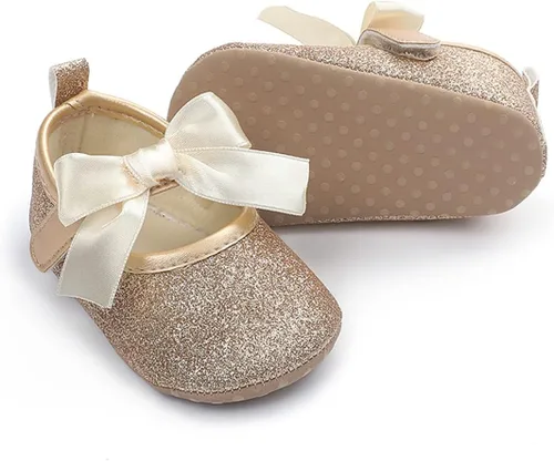 Vista 3 de LAFEGEN Zapatos de bebé para niña, antideslizantes, suela suave, de piel sintética, para bebé, Mary Jane, zapatos planos para primeros pasadores