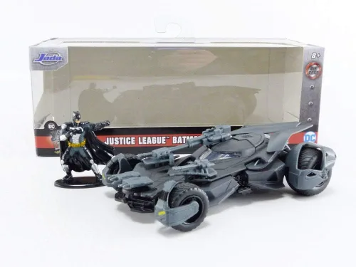 Vista 10 de Jada Juguetes DC Comics Justice League Batman & Batmobile 1:32 Die - Vehículo fundido con figura