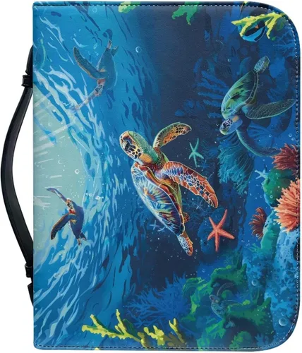 Vista 20 de TODIYADDU Cubierta de la Biblia Personalizable Personalizable PU Biblia Protector Libro Cubierta de la Biblia Bolsa de asas