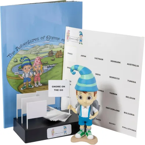 Vista 11 de Gnomo de viaje macho adulto Mini figura de gnomos con soporte AirTag integrado Compañero de viaje de aventura para viajes por carretera
