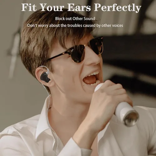 Vista 11 de KZ Auriculares Zax en el oído Monitor, 7BA+1DD híbrido IEM con micrófono