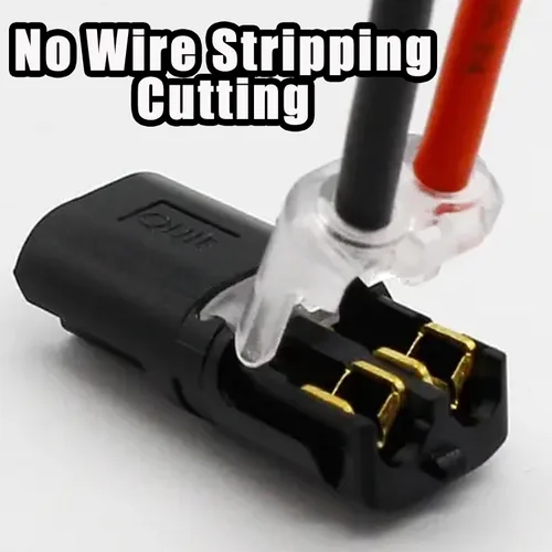 Vista 5 de Conector a presión de doble cable con hebilla de bloqueo, Conector enchufable de dos hilos estanco con hebilla de cierre (20PCS)