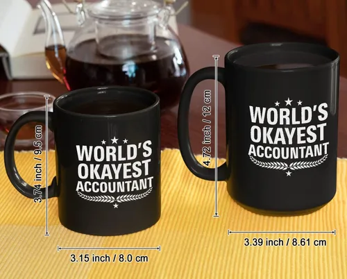 Vista 7 de Fantastic Gifts World's Okayest - Taza de contabilidad para regalo para compañeros de trabajo, regalo para miembros de la familia, regalos