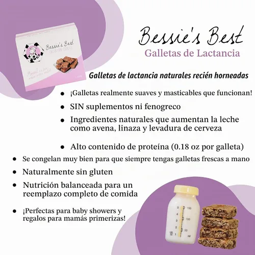 Vista 8 de Bessie's Best Lactation Cookies Apoyo para la lactancia Avena con mantequilla de maní y chispas de chocolate Aumenta el suministro de leche