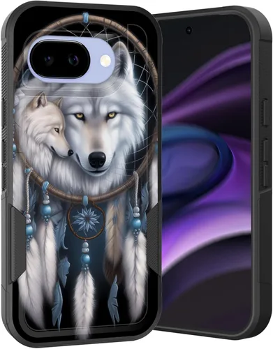 Vista 206 de Funda para Pixel 6A, Híbrida de Doble Capa de Servicio Pesado Resistente a Prueba de Golpes PC Duro + Funda Protectora de Silicona Suave para Google