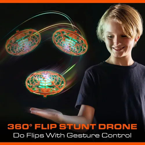 Vista 11 de Force1 Scoot Skeet Mini Drone Juego de disparos electrónico para niños (solo dron): Drones de mano para niños compatibles con Scoot Skeet LED