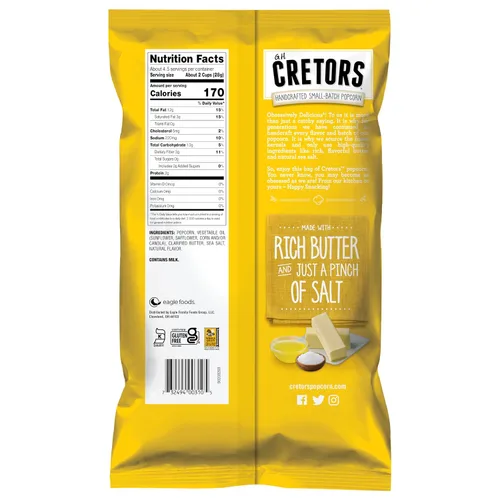Vista 2 de G.H. Cretors Mantequilla de granja de palomitas de maíz, 12 unidades, 4.5 oz