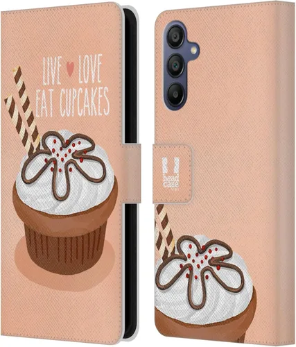 Vista 104 de Head Case Designs Assortment Cupcakes Happiness Leather Wallet Case Compatible with Samsung Galaxy A07 4G Surtido