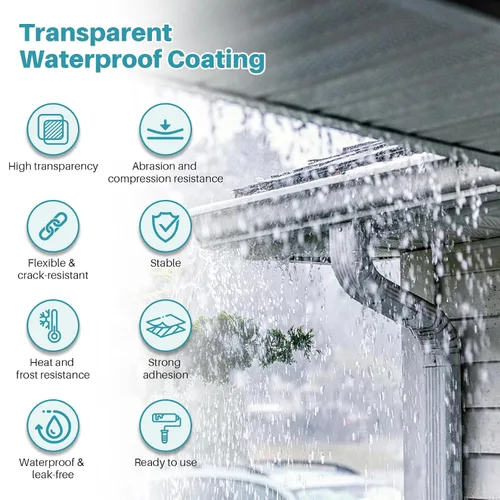 Vista 5 de Agente de revestimiento impermeable transparente de 35.27 oz, sellador aislante impermeable súper fuerte, sellador impermeable invisible