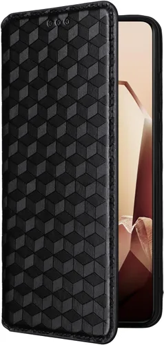 Vista 4 de Funda compatible con Nokia C20 4G, compatible con Nokia C10 4G 1342 de piel sintética, con función atril y cierre magnético, color negro