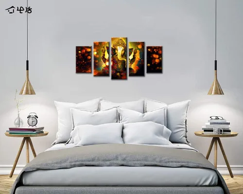 Vista 3 de DJSYLIFE Lienzo decorativo para pared, diseño de Dios hindú, 40 pulgadas de Arte 07