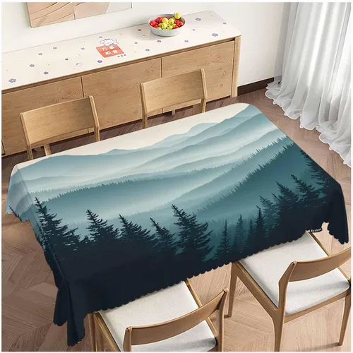 Vista 24 de [Usado] Mantel de bandera estadounidense para mesas rectangulares, retazos de mezclilla de bandera estadounidense, cubierta de mesa de picnic