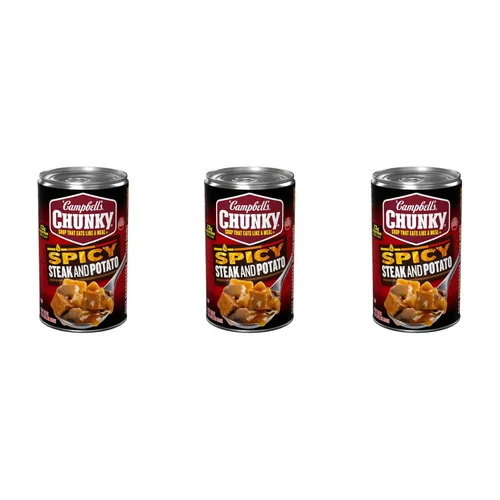 Vista 13 de Campbell's Chunky Sopa, sopa picante de fideos con pollo, lata de 18.6 oz