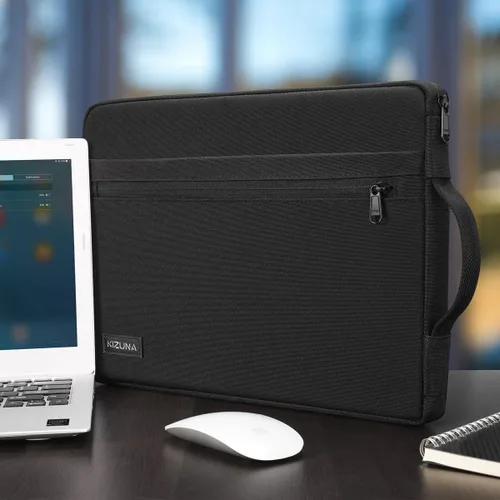 Vista 6 de KIZUNA - Funda para portátil y tableta de 10 pulgadas, resistente al agua, maletín para computadora, bolsa de mano para iPad Pro de 9.7" a 11", iPad