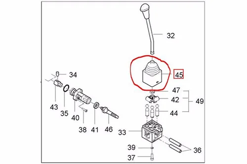 Vista 3 de Reemplace el nuevo cargador KIOTI 36001-0180 Joystick Valve Handle Cover Boot 3SOF204111