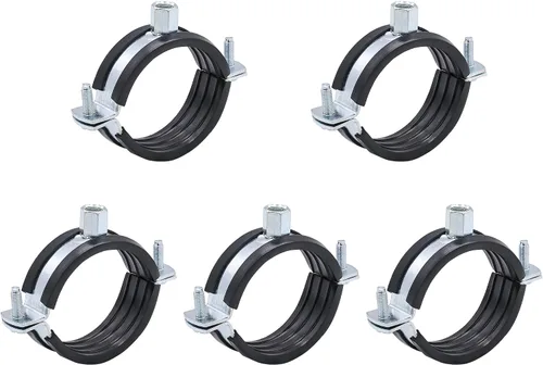Vista 8 de 10 piezas de soporte de tubo de anillo dividido, resistente, ajustable, abrazadera de montaje en pared, soporte de tubería de montaje en techo