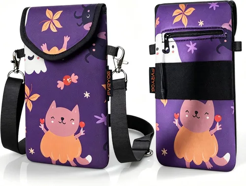 Vista 20 de Funda de neopreno para teléfono con correa cruzada y correa elástica Bear Woodland