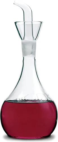 Vista 2 de Eleton 's Planet - Decantador de aceite de vidrio y cruet de 14 onzas, dispensador de aceite de oliva piriforme Botella de aceite de vidrio