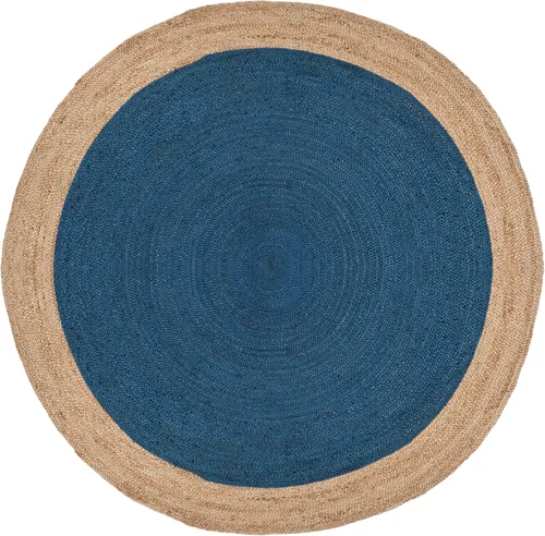 Vista 18 de SAFAVIEH Natural Fiber Collection - Alfombra ovalada, 2 pies 6 pulgadas x 4 pies, ovalada, azul aguamarina y marrón natural, yute hecho a mano
