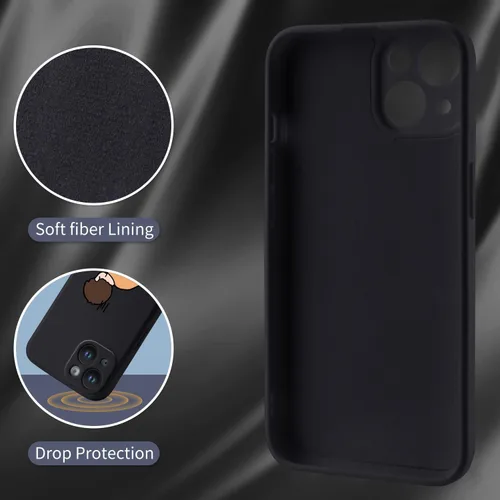 Vista 5 de Funda Graciosa de Chico para iPhone 11, Funda Líquida de Silicona de Gel Suave de Caucho Mate con Forro de Microfibra, Funda Protectora Divertida