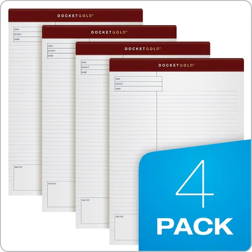 Vista 8 de Tops Docket Gold 77102 bloc de notas para planificar proyectos, 8.5 x 11.75 pulgadas, perforado, color blanco, regla de proyecto, 40 hojas por bloc
