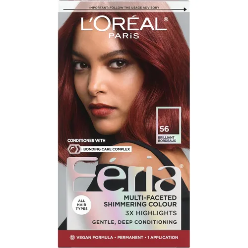 Vista 83 de L'Oreal Paris Feria - Tinte permanente brillante multifacético para el cabello, tinte de alta intensidad para reflejos 3X, 10 negro azabache