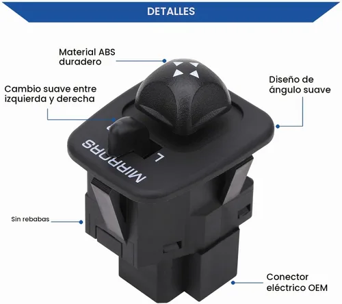 Vista 6 de Obaee Botón de interruptor de control de espejo compatible con Ford F150 F250 F350 Excursion Expedition Escort Thunderbird Windstar Lobo reemplaza