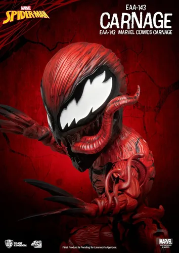 Vista 4 de Beast Kingdom Marvel Comics: Carnage EAA-143 Egg Attack Figura de acción, multicolor