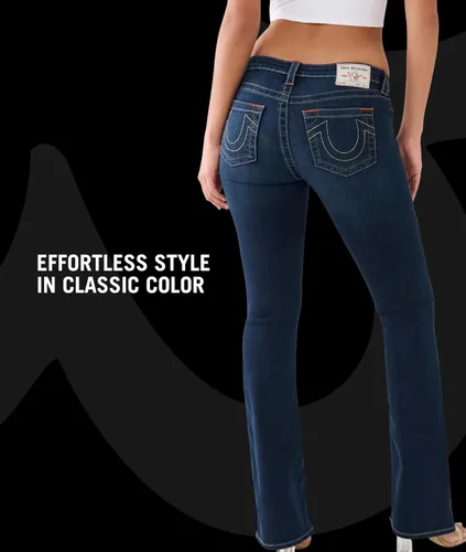 Vista 5 de True Religion Jeans Becca de tiro medio para mujer Indigo Upgrade