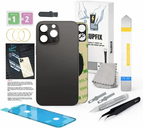 Vista 35 de Reemplazo de cristal trasero para iPhone 15Pro Max con herramientas Repir Big Hole OEM Rear Cover Glass Pre-Installed Internal Parts Easier