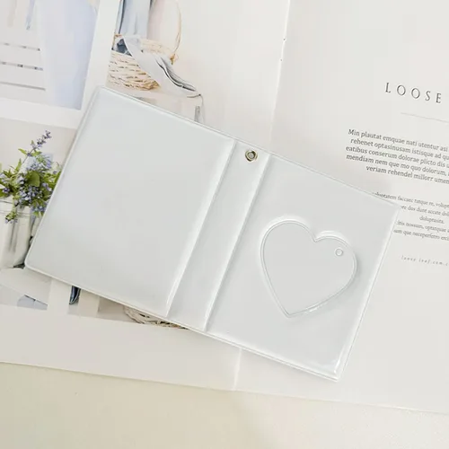 Vista 4 de 2 carpetas pequeñas para tarjetas fotográficas de 3 pulgadas, álbum de fotos Kpop pequeño, soporte para tarjeta de identificación con 5 hojas