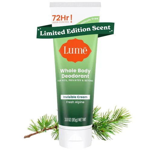 Vista 17 de Lume Desodorante para todo el cuerpo, tubo de crema invisible, control de olores de 72 horas, sin aluminio, sin bicarbonato de sodio, seguro