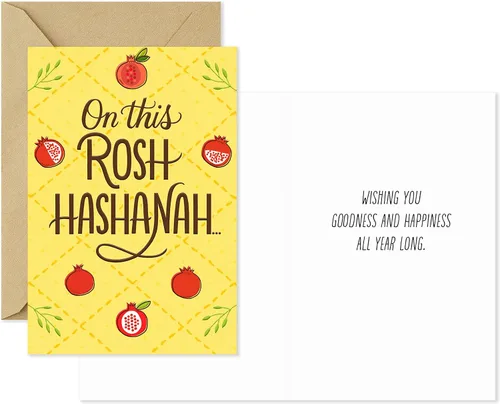 Vista 2 de Hallmark Tree of Life Rosh Hashanah - Surtido de cartas, Sharing Joy (6 tarjetas con sobres)