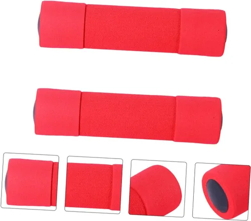 Vista 5 de BESPORTBLE 2 mancuernas cubiertas de espuma, pesas de mano para mujeres, pequeñas y ligeras, para entrenamiento de fuerza y tonificación de brazos