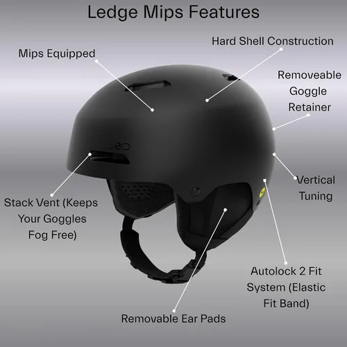 Vista 5 de Casco de Esquí Giro Ledge MIPS - Casco de Snowboard para Hombres, Mujeres y Jóvenes