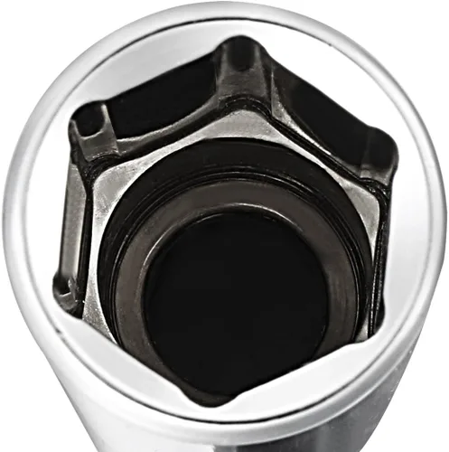 Vista 4 de uxcell 1/2-Inch Drive 0.433 in 6-Point Zócalo poco profundo, métrico, Cr-V