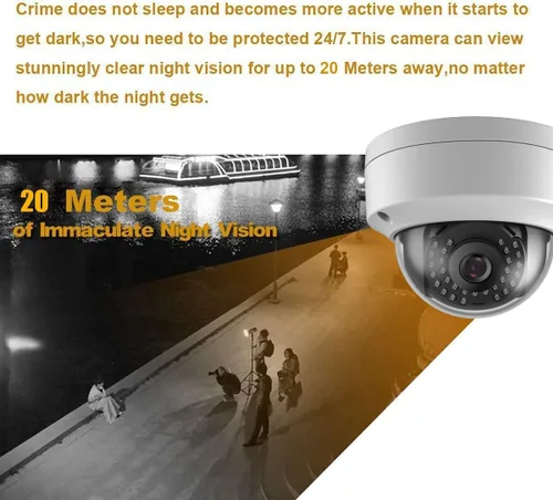 Vista 3 de Real HD 4MP Analógica coaxial domo TVI CVI cámara de vigilancia de seguridad CCTV, 2.8mm 100° ángulo de visión amplia, 65 pies visión nocturna IR