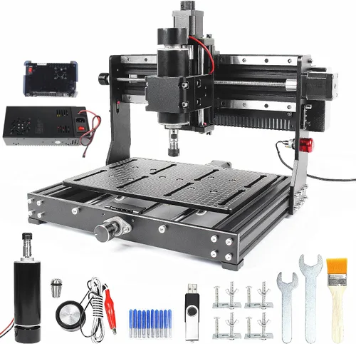 Vista 11 de CNCTOPBAOS Fresadora CNC 1610 PRO, con controlador GRBL fuera de línea, 3 ejes de escritorio DIY Mini CNC Router Kit Grabado Tallado PVC, PCB