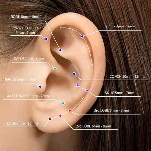 Vista 7 de FINE4U ASTM F136 Titanium Hoop Body Jewelry 16G 6mm 8mm 10mm 11mm 12mm - Hypoallergenic Hinged Clicker for Septum, Cartilage, Conch, Helix, Rook