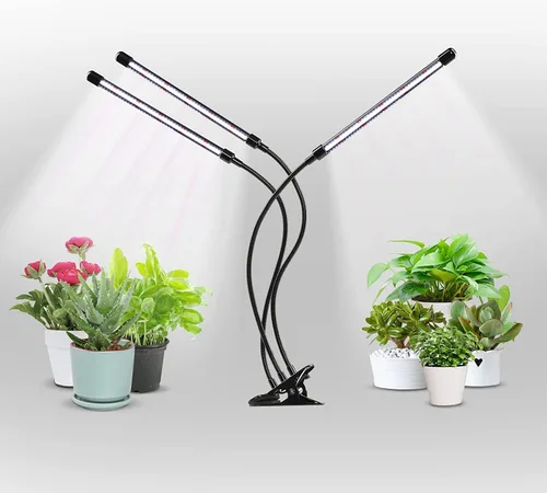 Vista 13 de iPower - Lámpara LED de crecimiento con espectro completo para plantas de interior, cuello de cisne ajustable, 2/3 modos de luz y 5/10 niveles