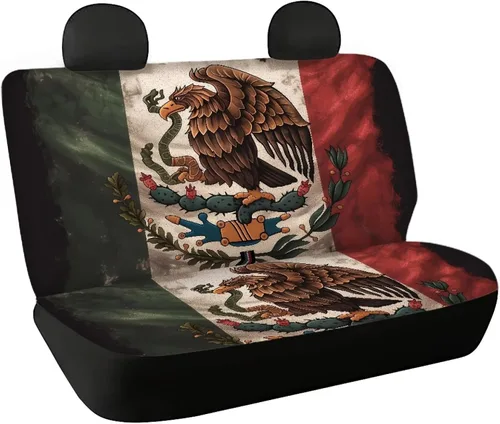 Vista 21 de AFPANQZ Funda protectora para asiento trasero de automóvil, con bandera patriótica estadounidense, solo para asiento trasero de automóvil, camión
