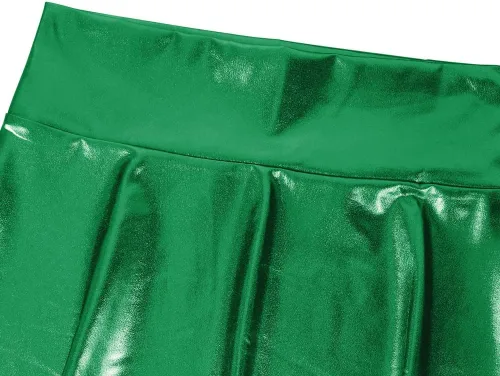 Vista 6 de Falda de disfraz de alienígena para mujer con diadema y gafas para fiesta Verde
