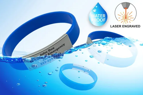Vista 52 de Pulsera de identificación médica personalizada - Pulsera de seguridad para personas mayores grabada personalizada - Alerta de Alzheimer
