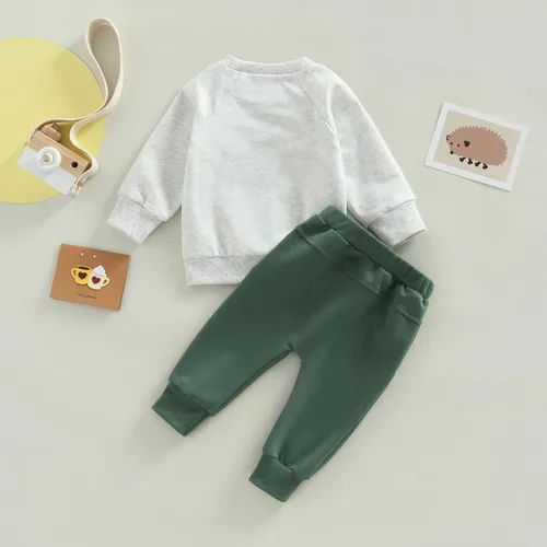 Vista 7 de Conjunto de ropa de 2 piezas para bebé y niño pequeño con estampado de vaca