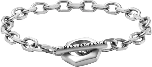 Vista 13 de A X Armani Exchange - Pulsera de cadena de acero inoxidable para hombre