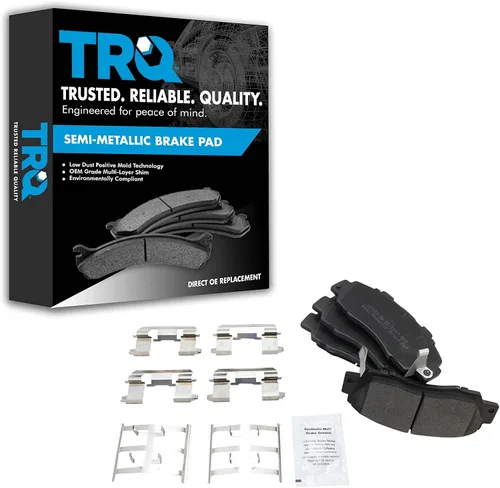 Vista 127 de TRQ Pastillas de freno delanteras semi metálicas compatibles con Ford Expedition 2018-2021 F-150 2018-2020 Lincoln Navigator 2018-2022