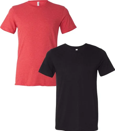 Vista 277 de Bella Canvas 3413c para hombre (1) Triblend verde + (1) Triblend rojo
