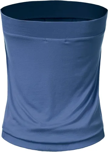 Vista 3 de DOUBLJU - Top de tubo elástico plisado natural para mujer con banda elástica con talla grande