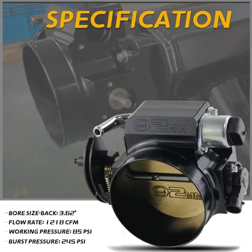Vista 5 de Cuerpo del acelerador de 92 mm para LS1 LS2 LS3 LS6 LS7 LSX Colector de admisión con sensores de posición del acelerador TPS y control de aire