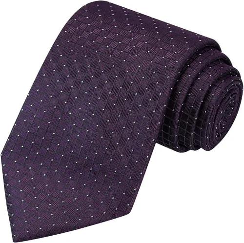 Vista 22 de KissTies Mens Checkered Tie Set Solid Color Festive Necktie + Pocket Square
